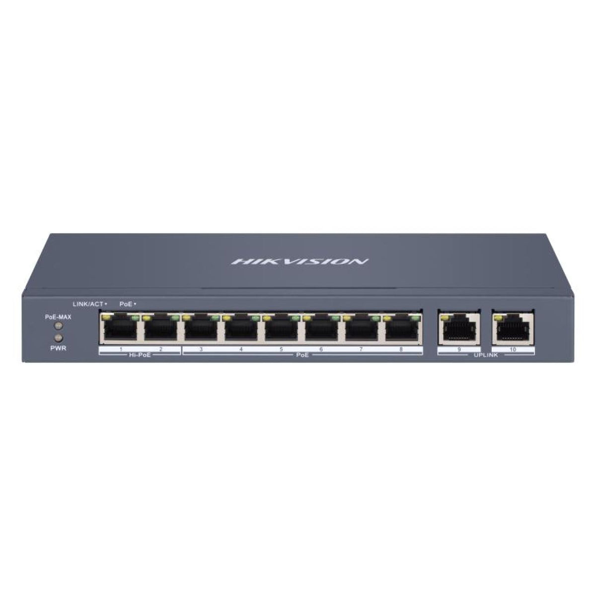 HIK Switch 8 Puertos 2 HiPOE + 2 x 10/100 Mbps 45W