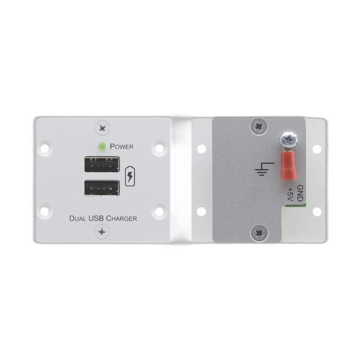 Wall Plate Insert Dual USB Charger - Black KRAMER